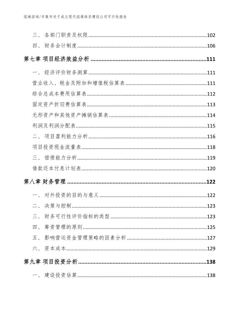 辛集市关于成立现代流通体系建设公司可行性报告模板参考_第5页