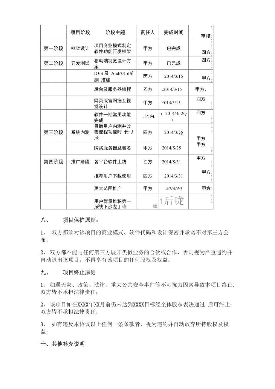 合伙人协议完整版_第5页