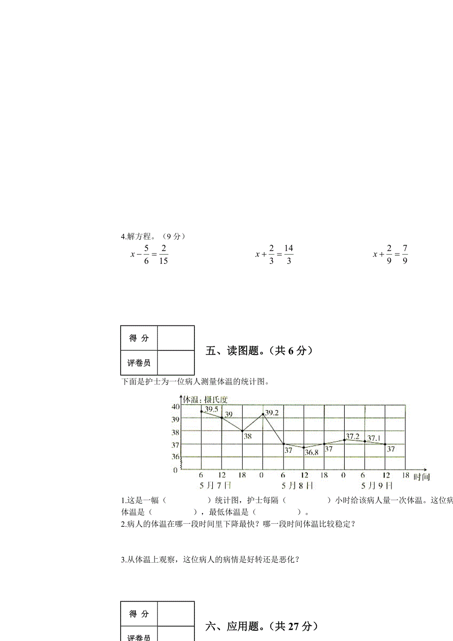 xx年五年级下数学暑假作业能力测试题及答案(共3套)_第2页