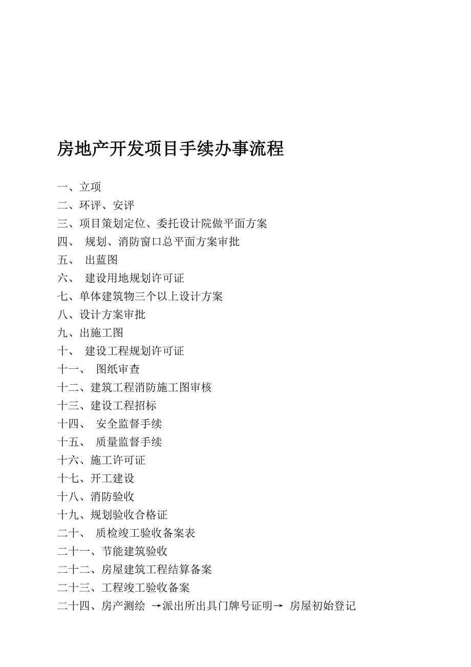 房地产开发项目手续办事流程.doc_第1页