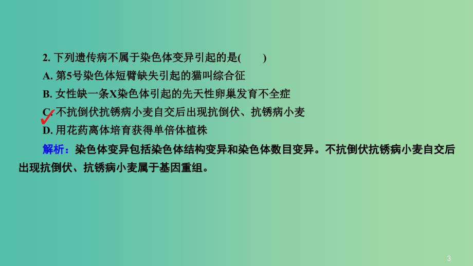 高三生物第一轮总复习 第一编 考点过关练 考点24 染色体变异课件.ppt_第4页