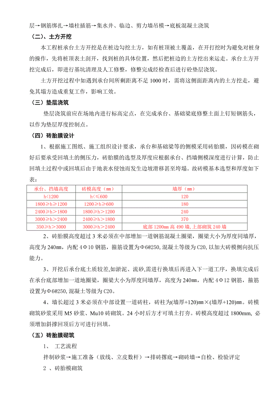 砖胎膜施工方案_第4页