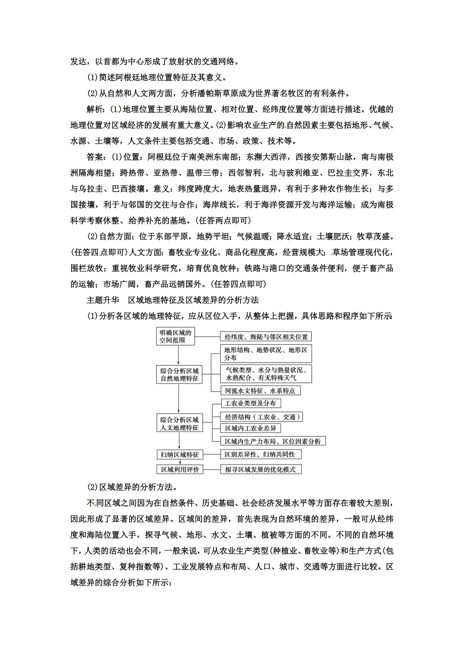 高中地理必修三人教版检测：第一章章末总结提升 Word版含答案_第2页