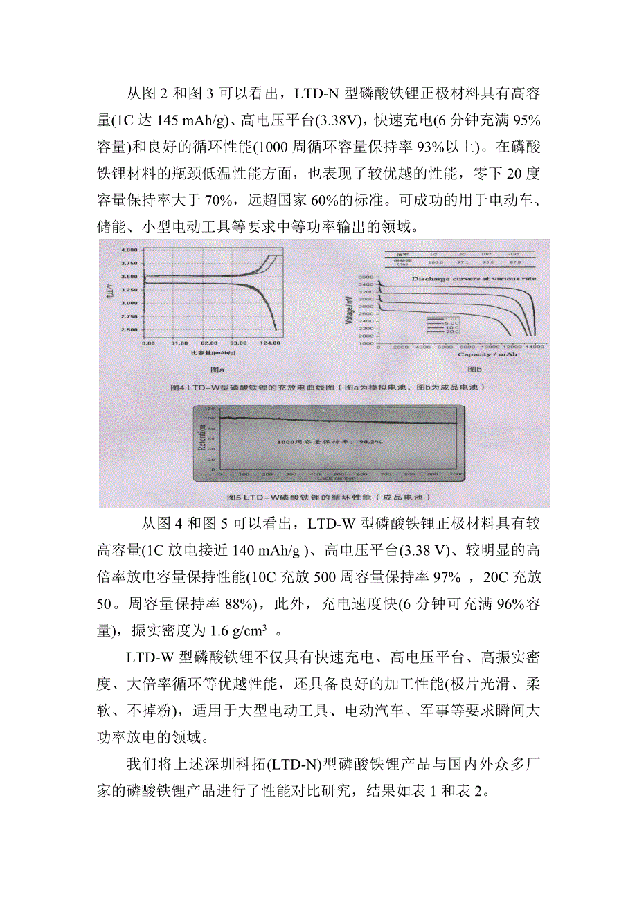 磷酸铁锂正极材料的对比性能研究_第3页