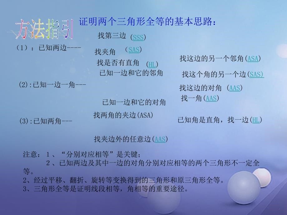 八年级数学上册 14 全等三角形小结评价课件 （新）沪科_第5页