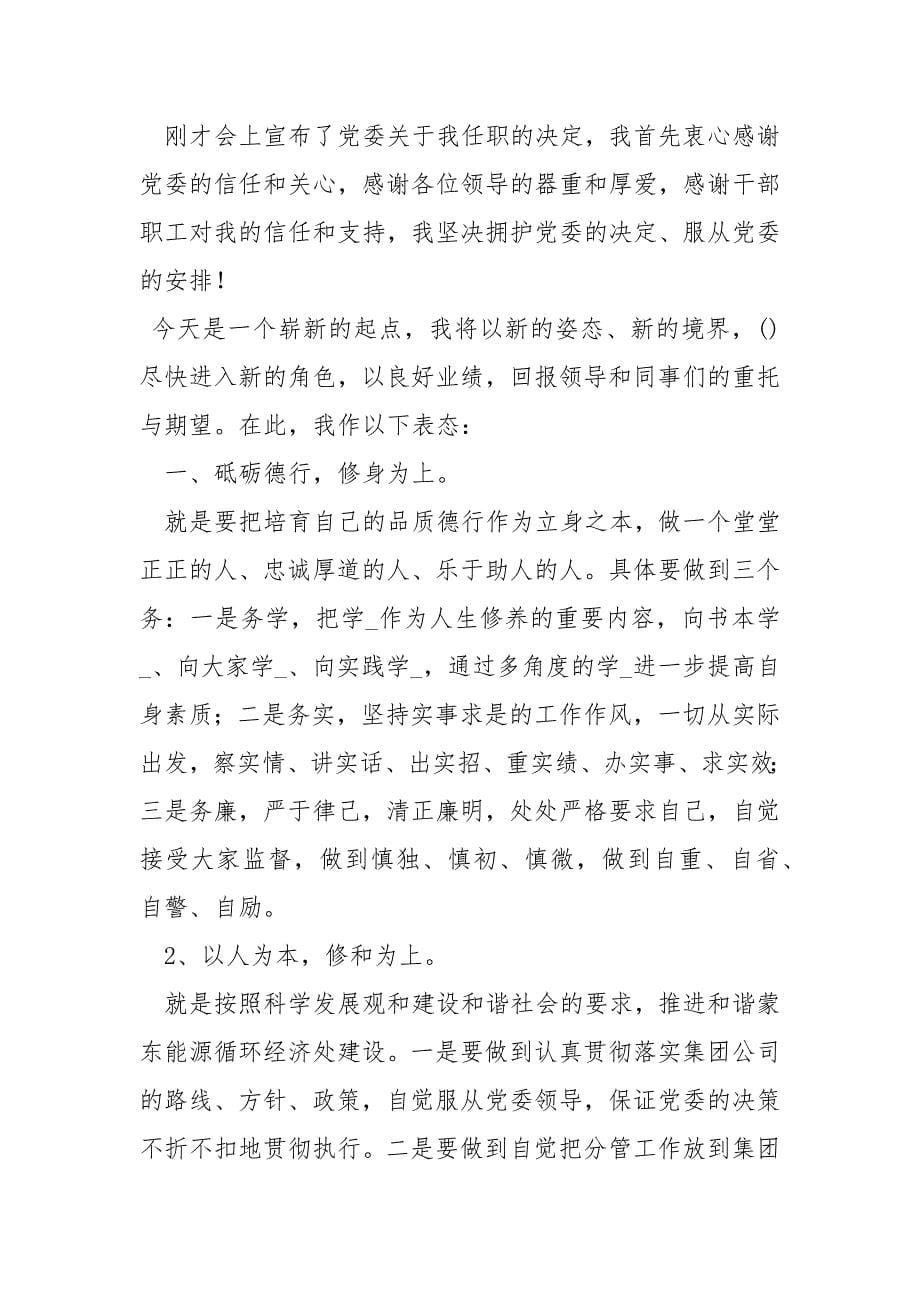 就职表态发言讲话发言_2_第5页