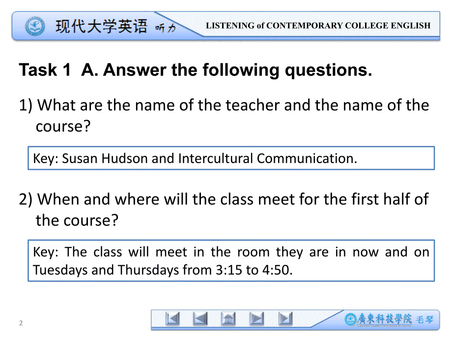 现代大学英语听力1课件_第2页