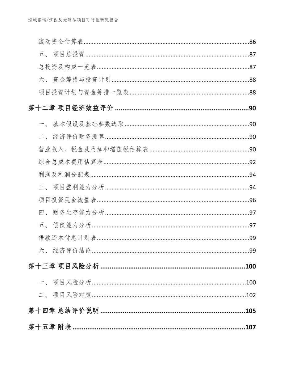 江西反光制品项目可行性研究报告【范文参考】_第5页