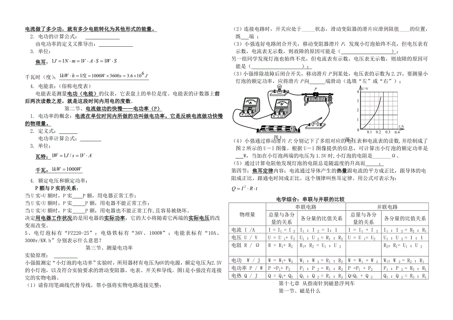 沪科版九年级全册物理知识点_第4页