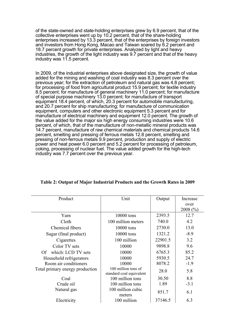 中华人民共和国2009年国民经济和社会发展统计公报（英文）.doc_第4页