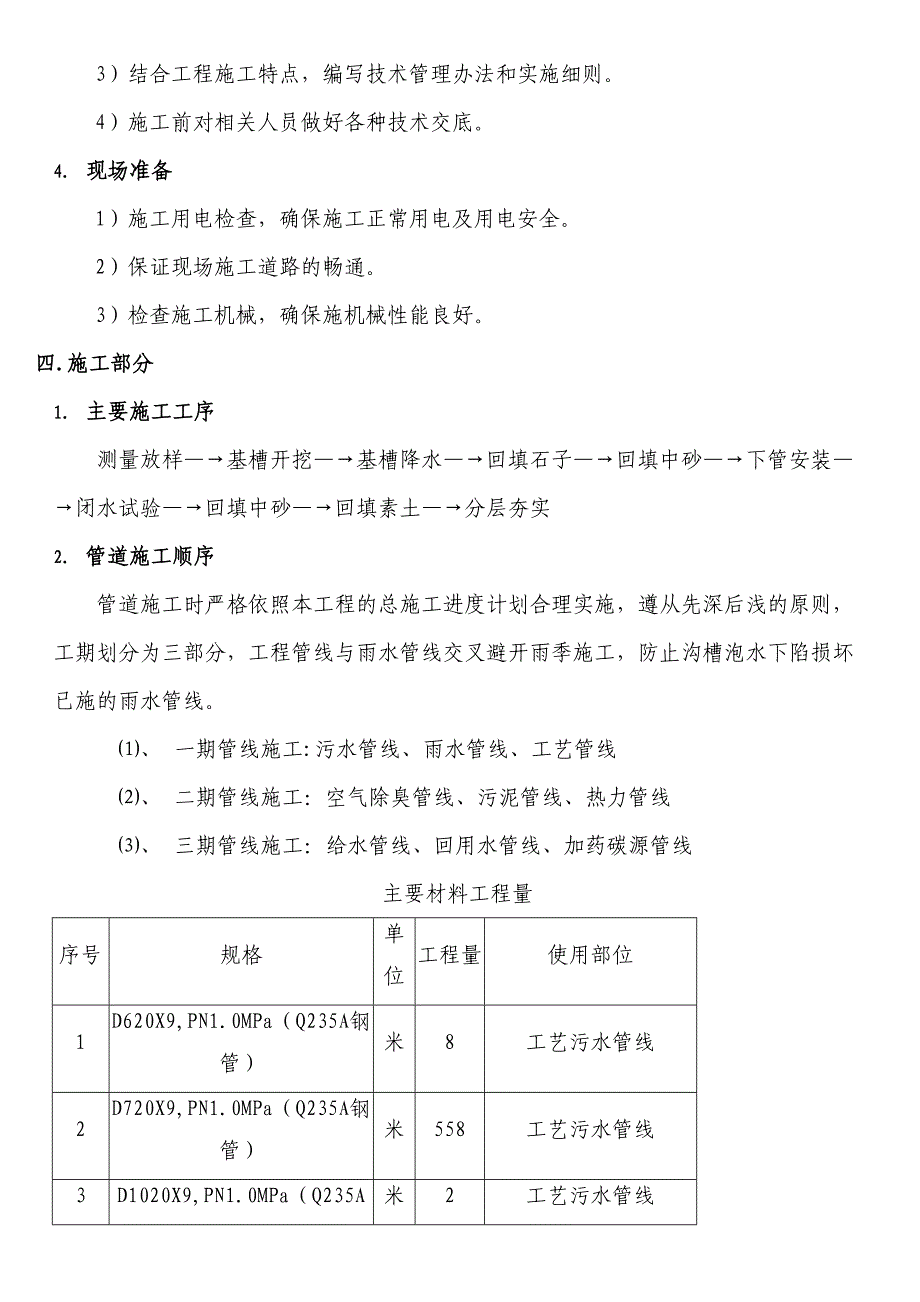 五六干合排污水处理厂管道施工方案(DOC 22页)_第4页