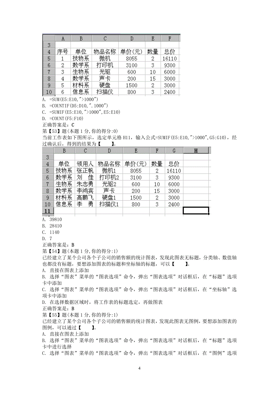 excel考试试题.doc_第4页