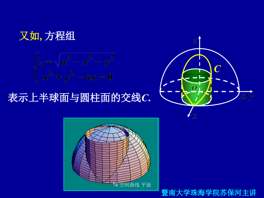 74空间曲线平面课件_第3页