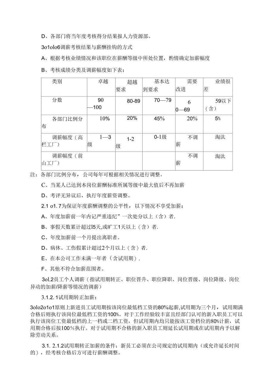 调岗调级调薪考核管理办法_第2页