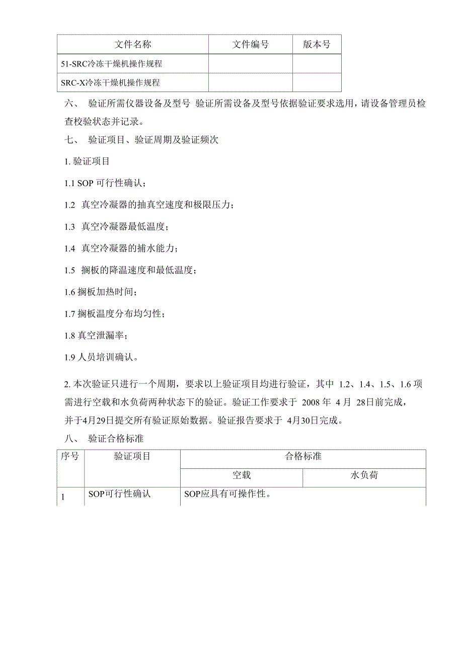 冷冻干燥机验证方案2008417_第2页