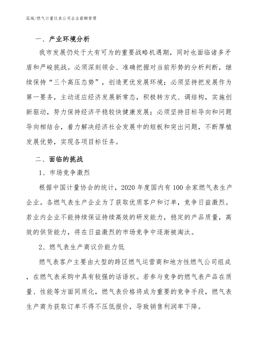 燃气计量仪表公司企业薪酬管理（范文）_第3页