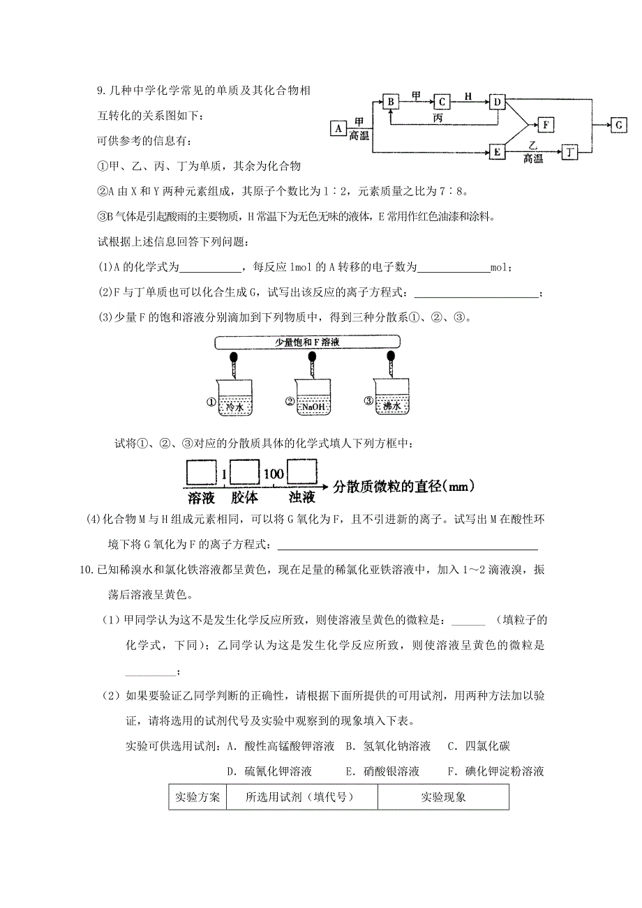 高中化学综合训练15_第3页