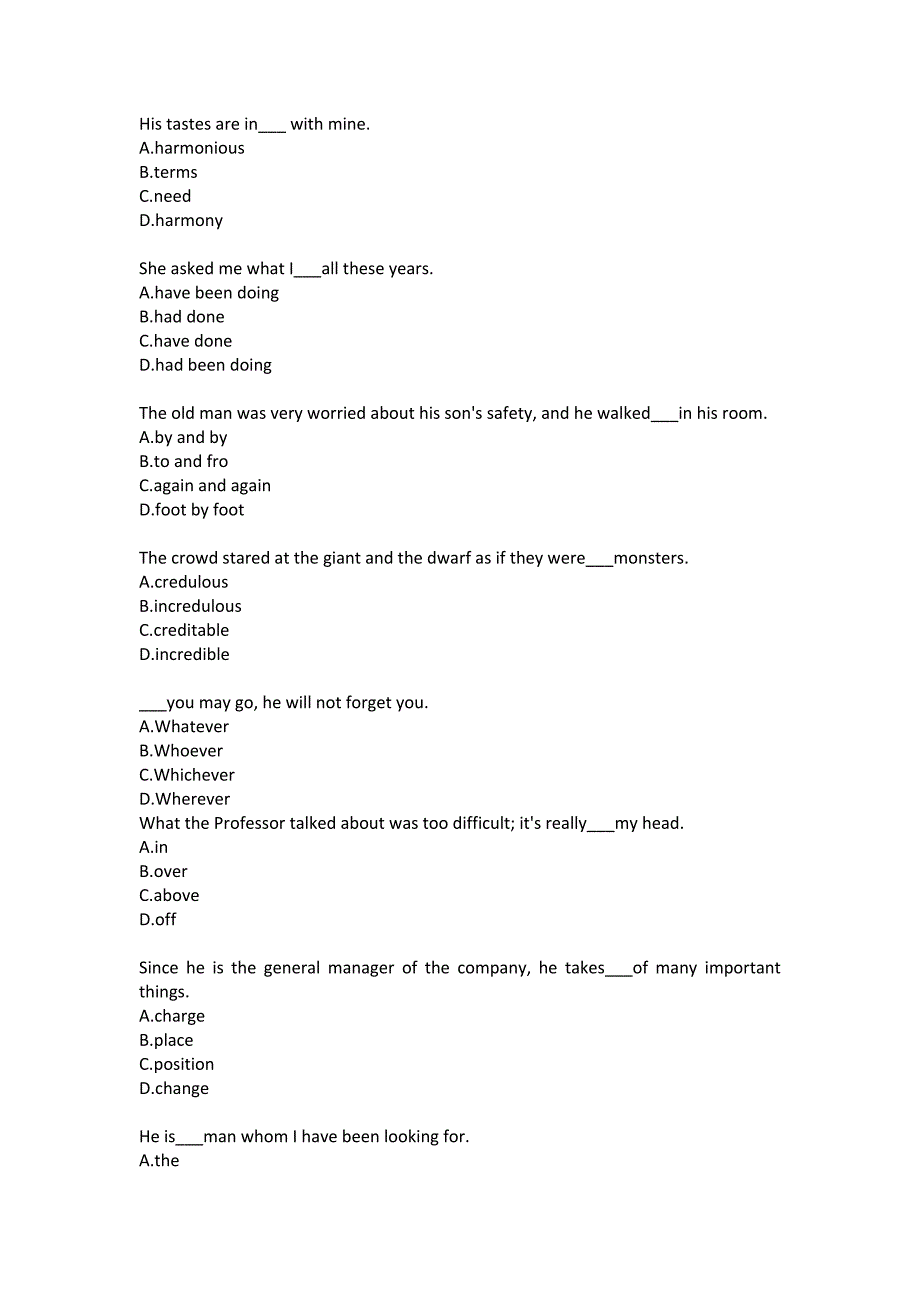 北京语言大学20春《综合英语(Ⅳ)》作业1答案_第2页