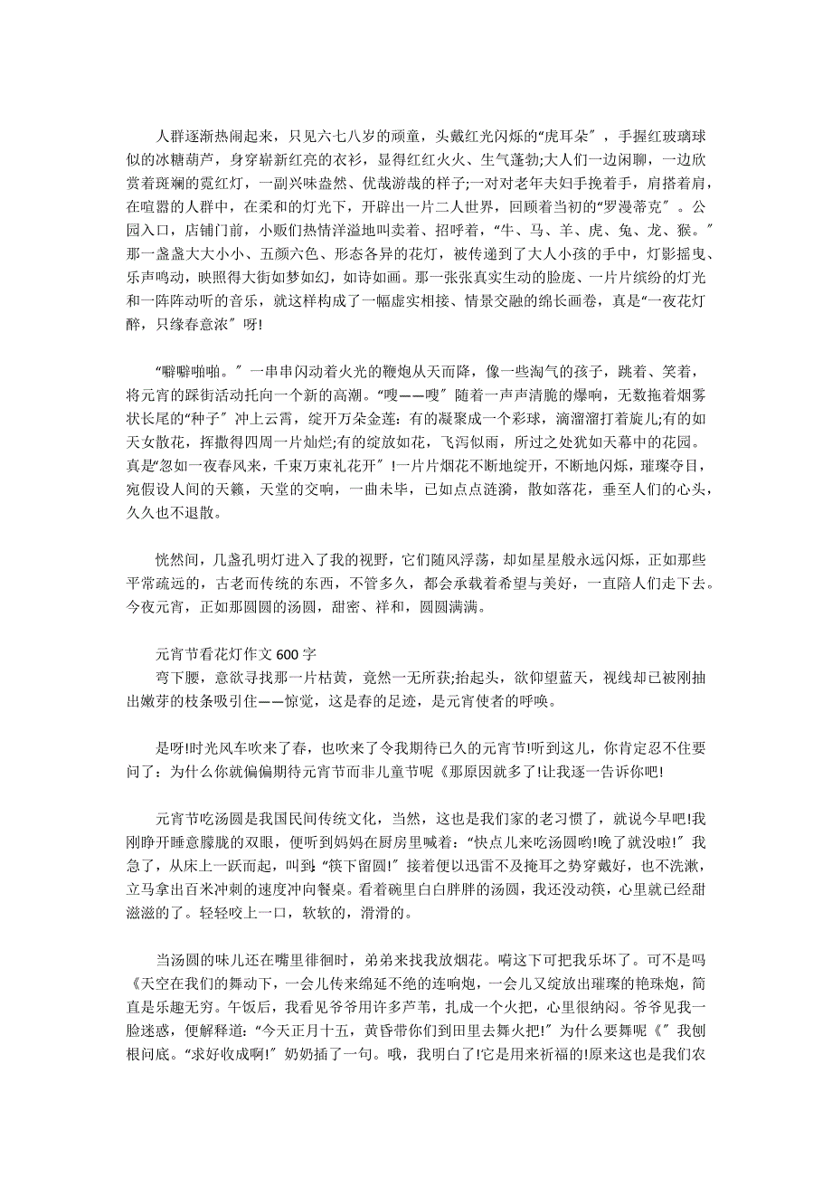 元宵节看花灯作文600字三篇_第2页