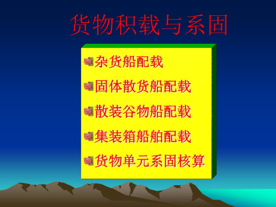 货物积载与系固讲解ppt课件_第1页