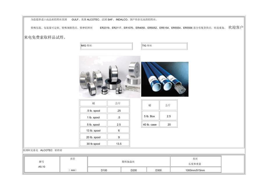 铝及铝合金焊接材料应用_第3页