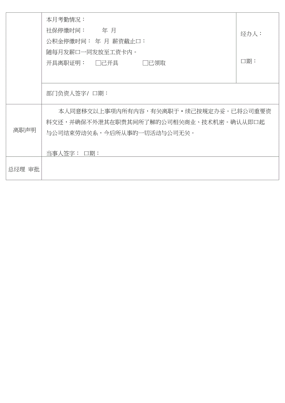 (完整word版)离职交接清单_第2页