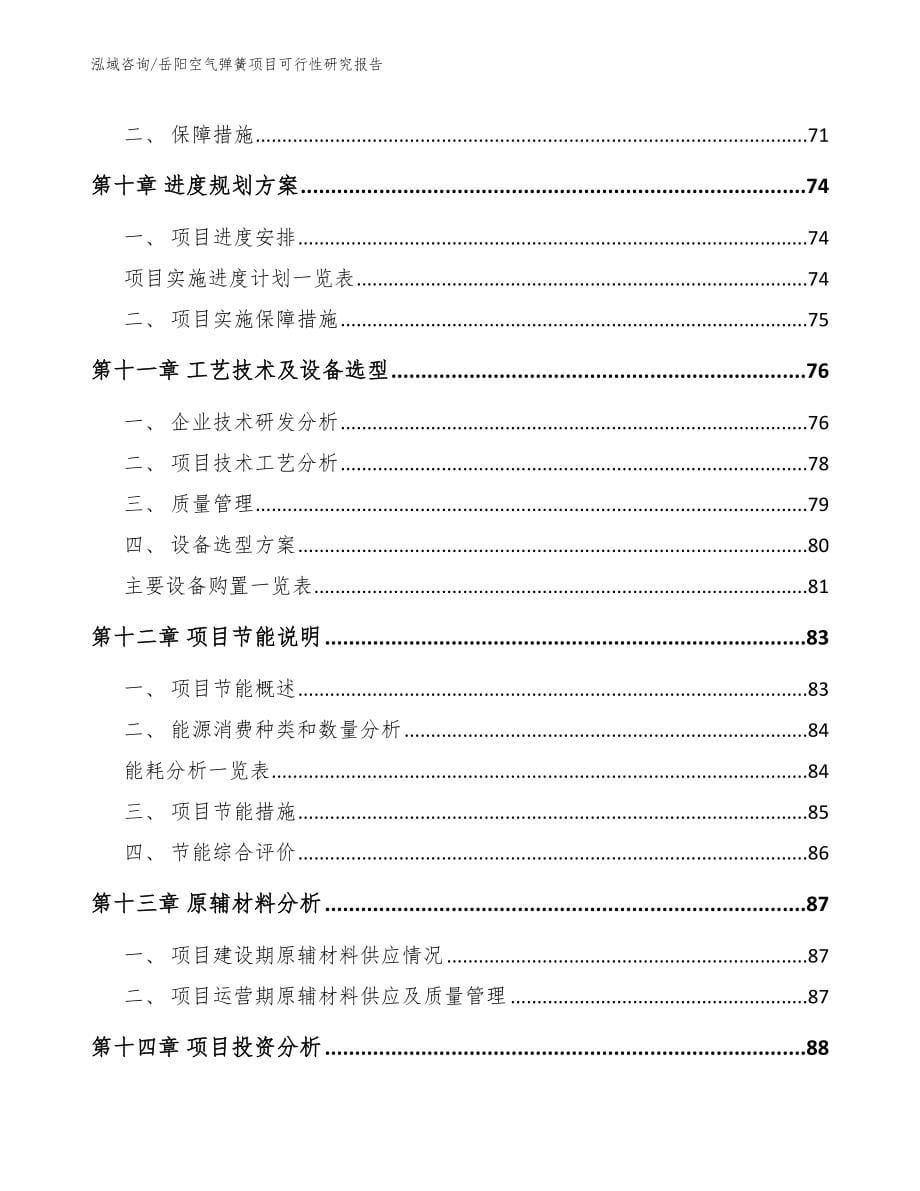 岳阳空气弹簧项目可行性研究报告（参考范文）_第5页