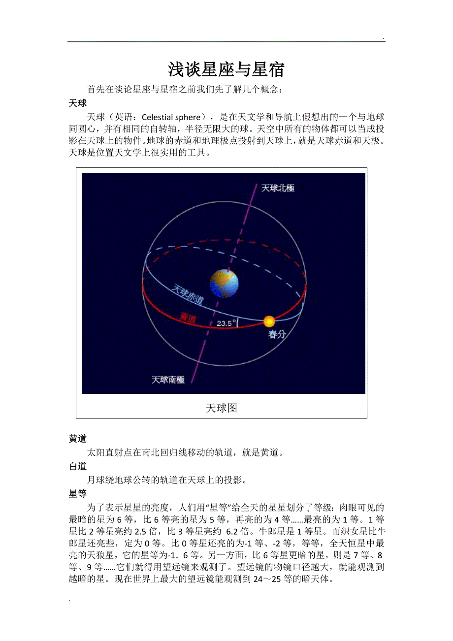 浅谈星座与星宿_第1页