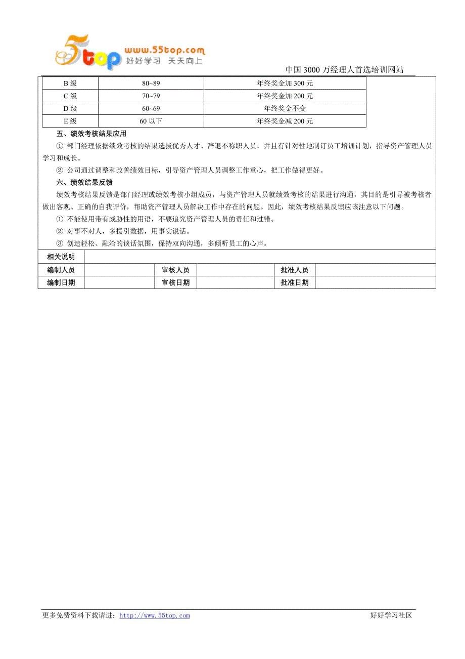 财务会计人员绩效考核_第5页