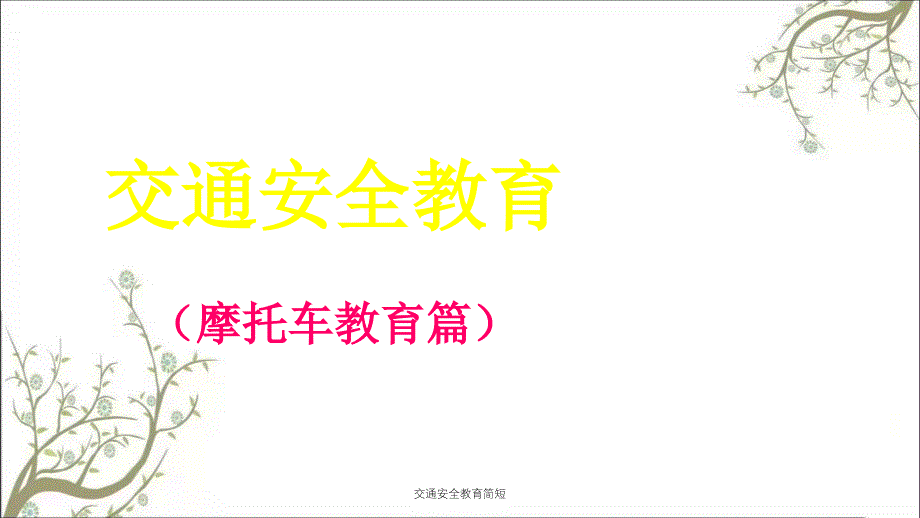 交通安全教育简短PPT课件_第1页