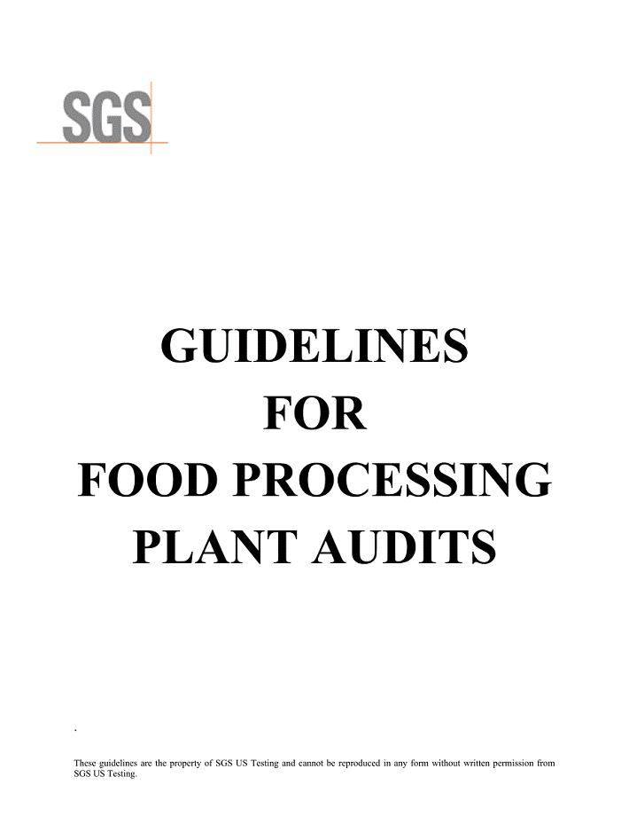 SGS食品行业验厂资料.doc