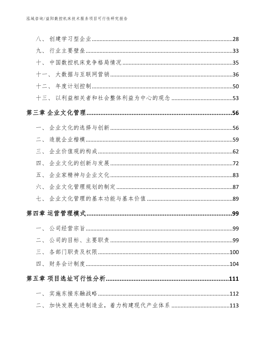 益阳数控机床技术服务项目可行性研究报告_第3页