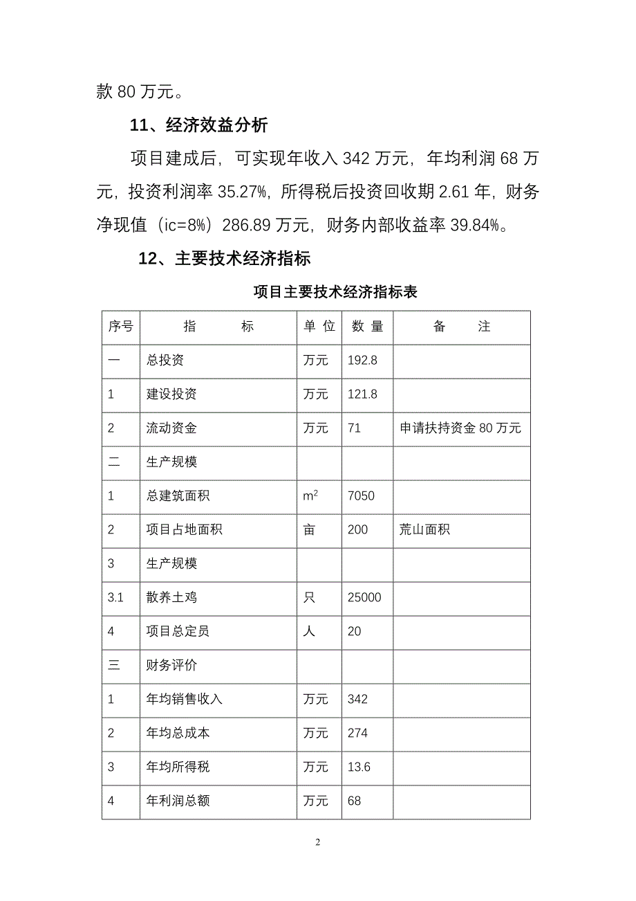 武都区枫相生态鸡养殖项目建设可行性研究报告_第2页