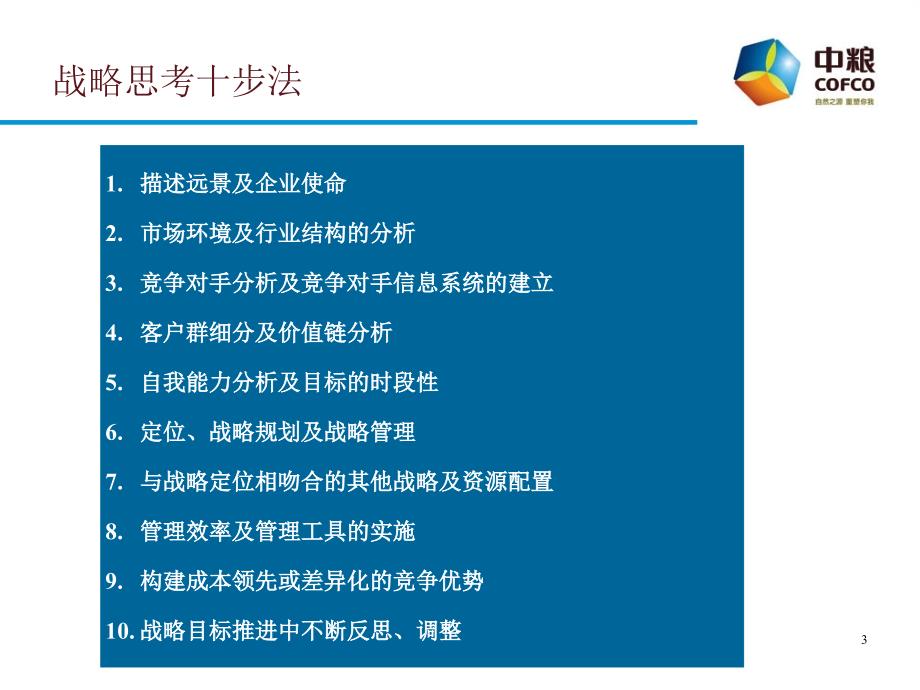 中粮集团战略十步法PowerPoint 演示文稿_第3页