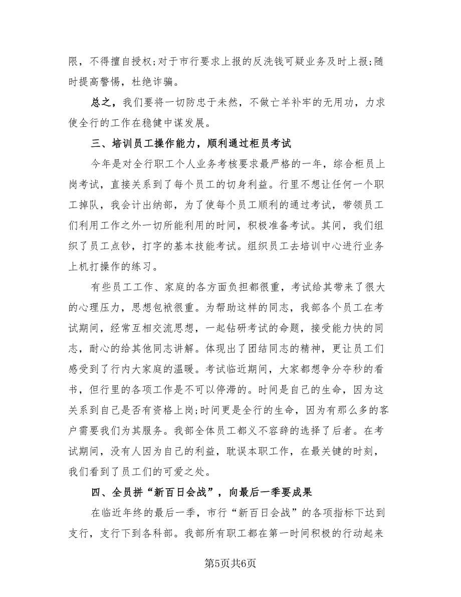 事业单位出纳个人工作总结（2篇）.doc_第5页