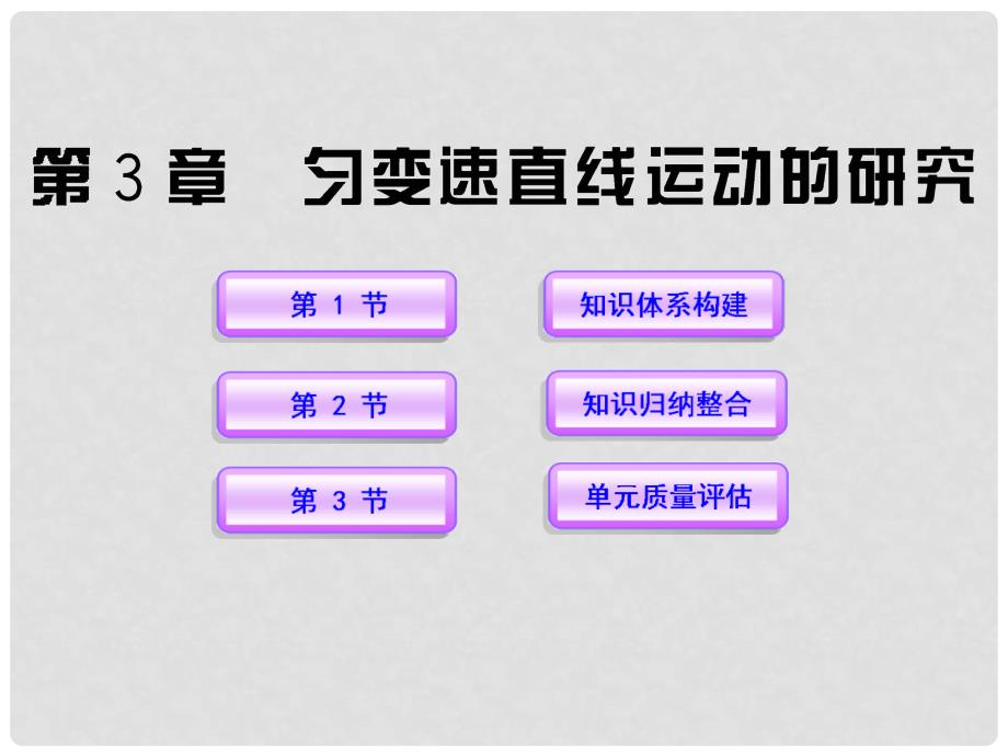 1112高中物理全程学习方略配套课件 2匀变速直线运动的研究 鲁科版必修1_第1页