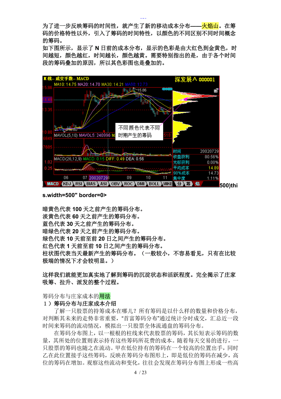 筹码分布与火焰山和庄家成本的用法_第4页