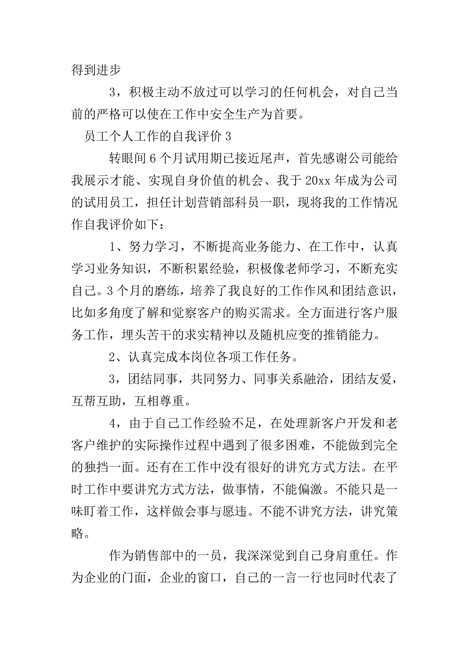 员工个人工作的自我评价.doc_第2页