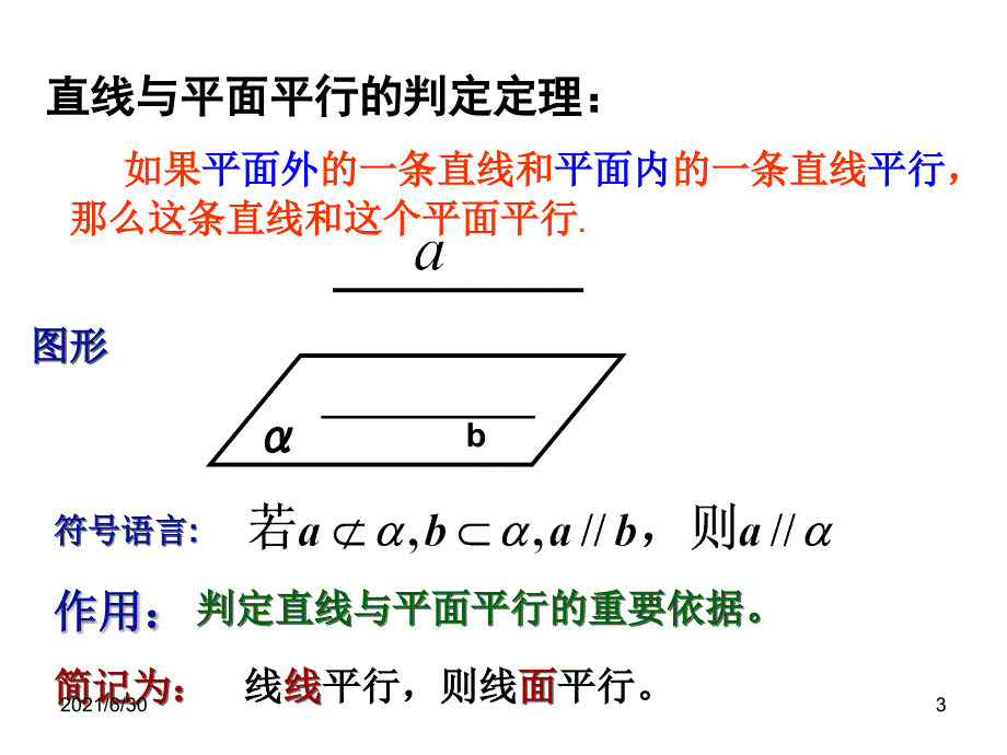 直线与平面平行的性质公开课_第3页