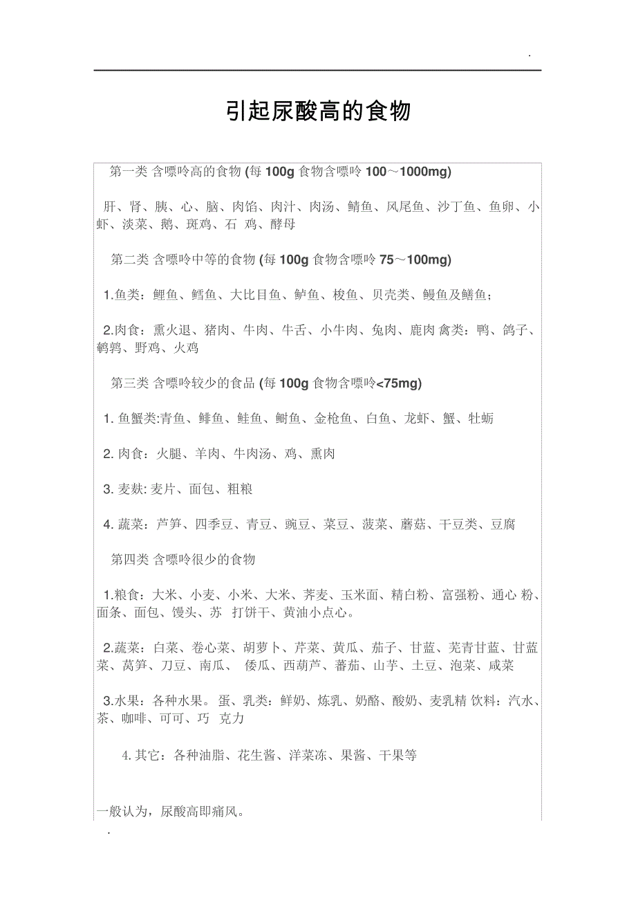 引起尿酸高的食物_第1页