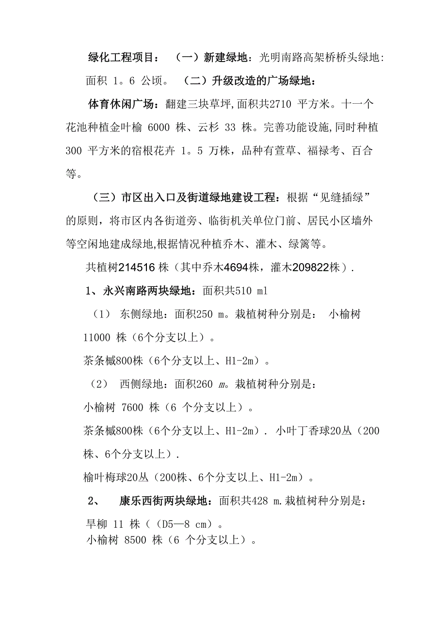 绿化工程项目_第1页