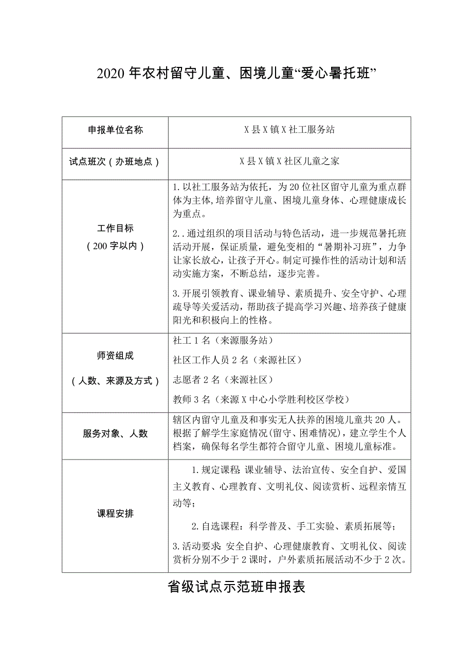 2020年农村留守儿童、困境儿童“爱心暑托班”_第1页