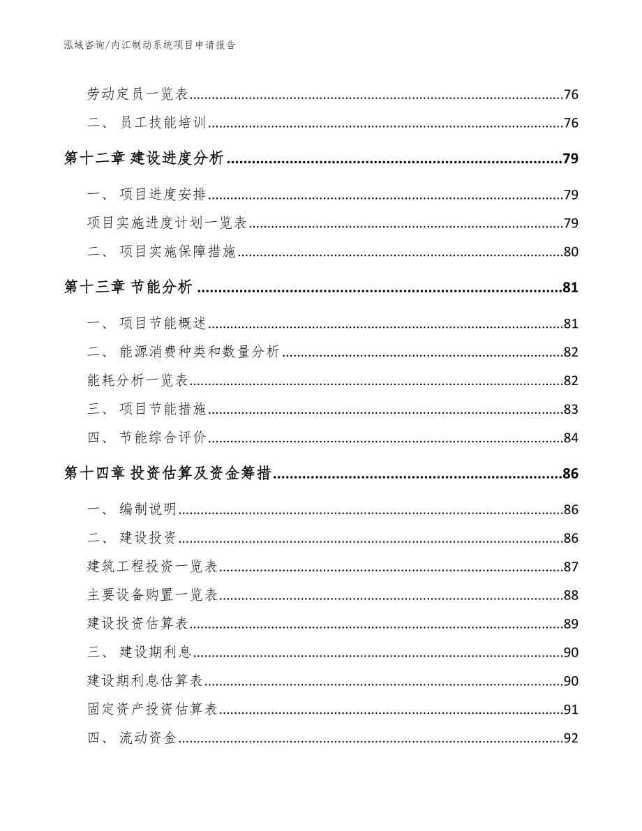 内江制动系统项目申请报告范文_第5页