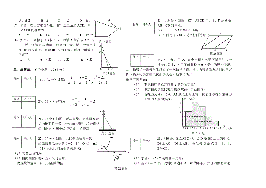 2011年八年级(下)期末数学模拟试卷2_第2页