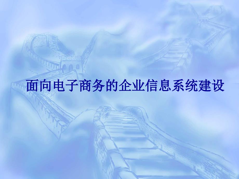 面向电子商务的企业信息系统建设_第1页