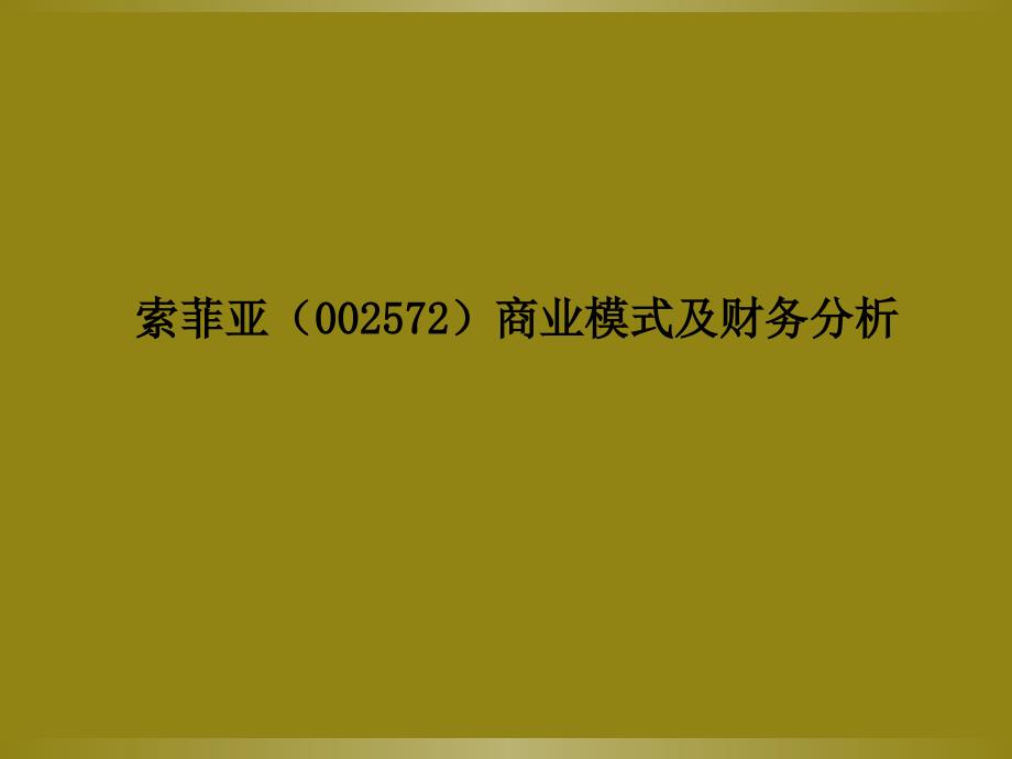 某品牌商业模式及财务分析_第1页