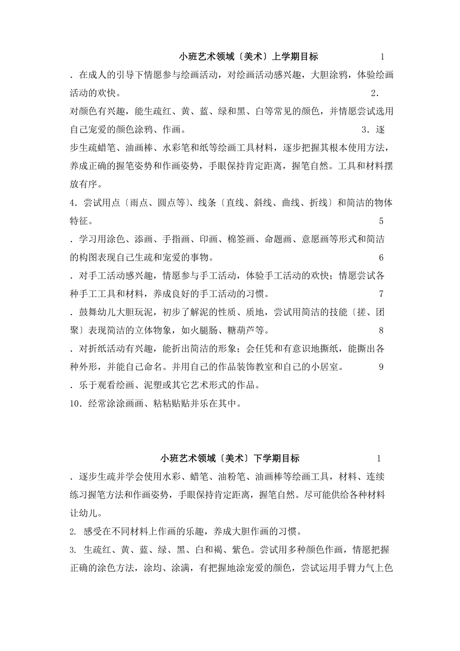 小中大艺术领域美工目标汇总_第1页
