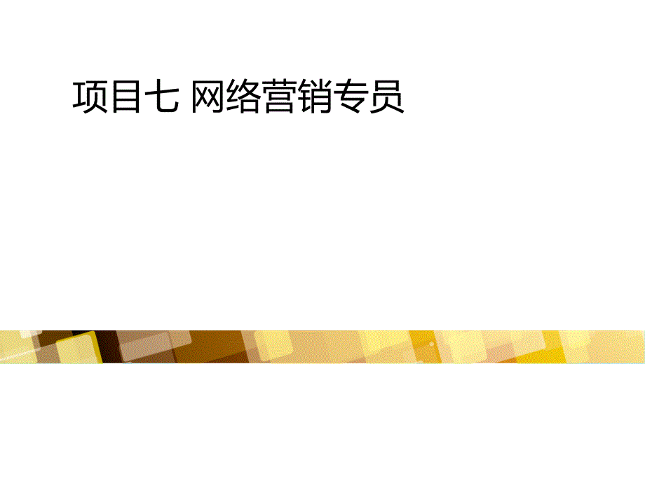 项目网络营销专员培训课件_第1页