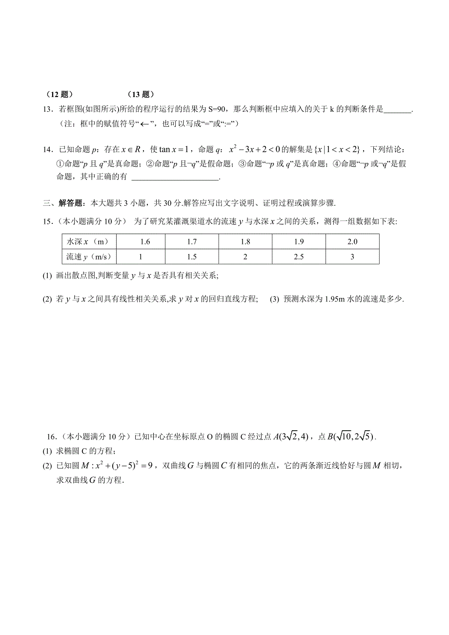 人教版高二上数学必修三模拟题及答案_第3页