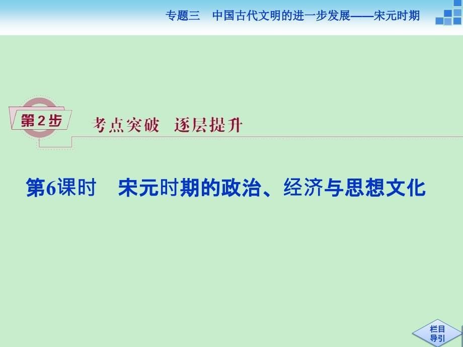 高三历史通史版大一轮复习教学课件专题三第6课时宋元时期的政治经济与思想文化_第5页